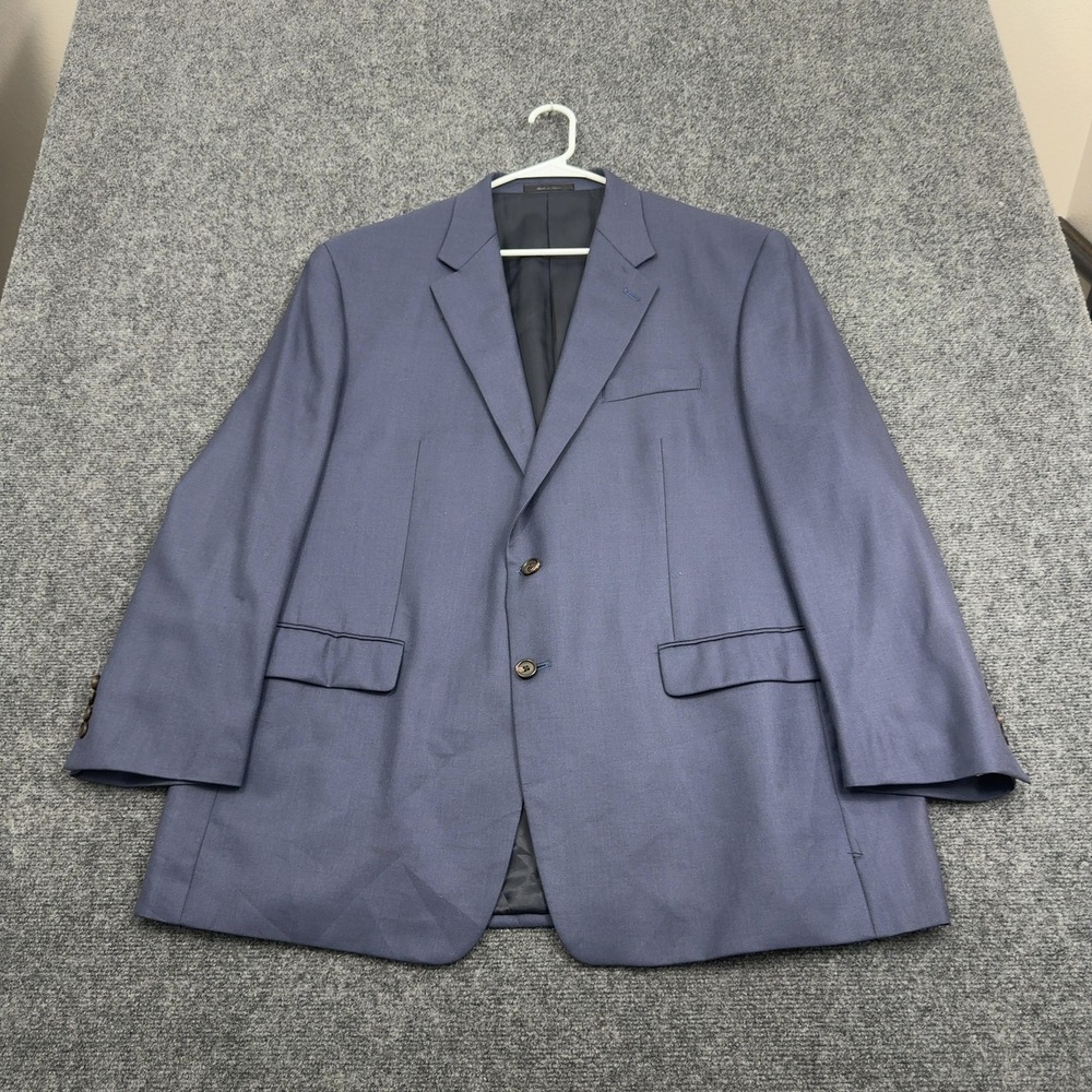 Lauren Ralph Lauren Blazer Mens 48R Blue Silk Wool Two Button Professional